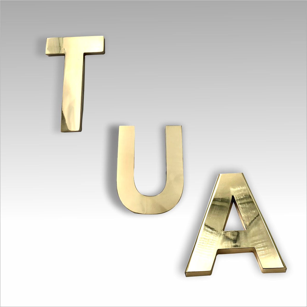 Madera y Metal. M7.5 Número y Letras Corpóreas en Bronce