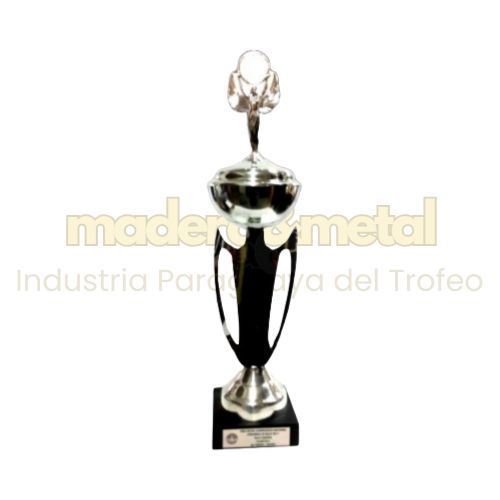 Imagen de Copa con copa plateada y alegoría sobre cuerpo manija - M5.1391 