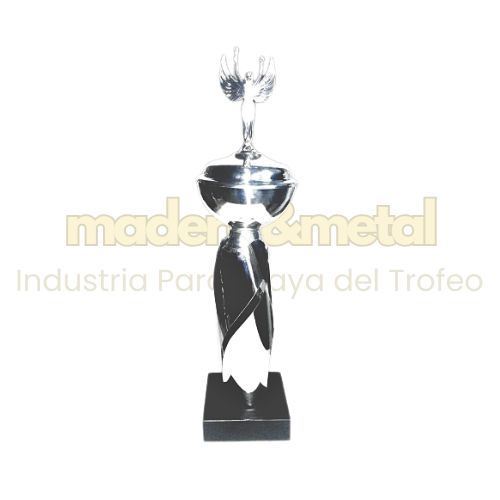 Imagen de Copa cuerpo de acero moldeado artístico y alegoría - M5.371