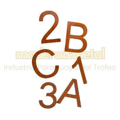 Madera y Metal. Letras Corpóreas Wanted en Fibra de Madera - M7.3